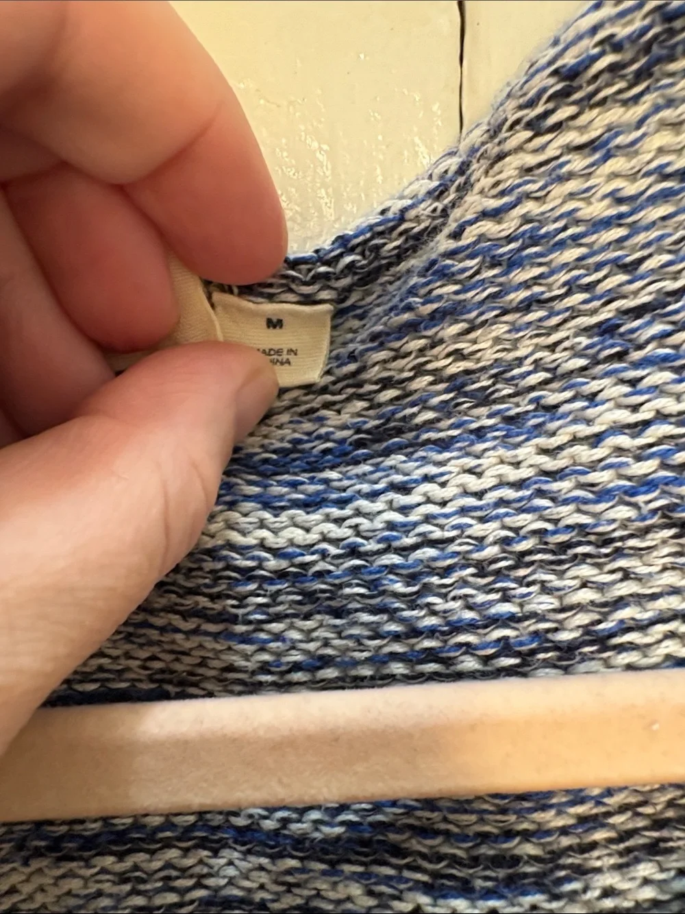 GAP Blue Marled Scoopneck Knit Sweater Size Medium